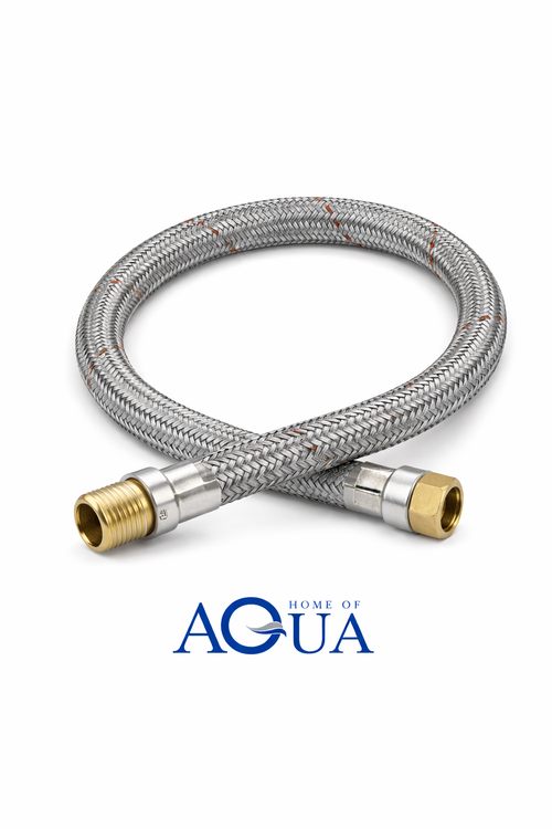 EXTRA TWIST Flexibler Anschlussschlauch (Panzerschlauch) – 1 1/2" × 1 1/2" (DN40)